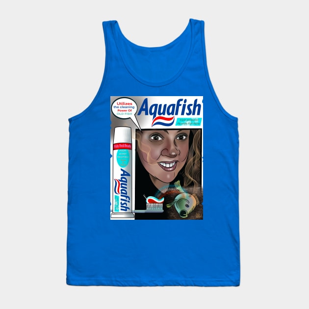 Pukey products 52 "Aquafish" Tank Top by Popoffthepage